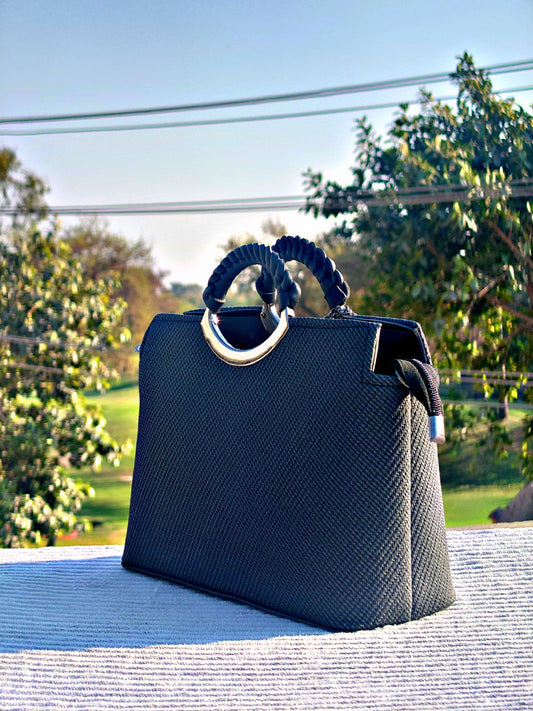 Christian Dior Paris deep black hand bag