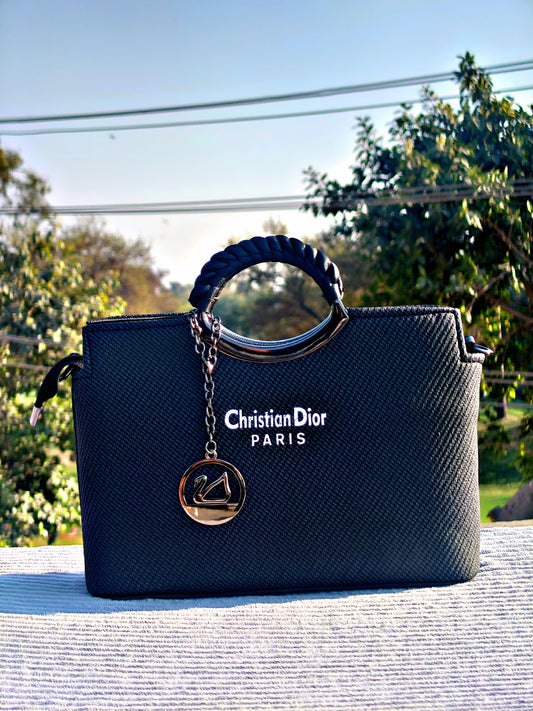 Christian Dior Paris deep black hand bag